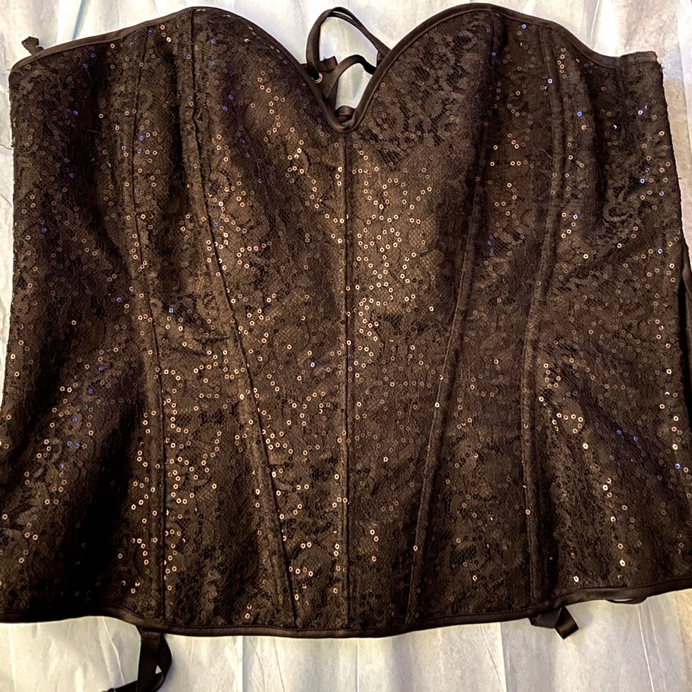Beautiful Sequin Corset with triangle bottoms